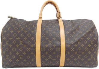Louis Vuitton Brown Coated Canvas Boston Bag (Pre-Owned)