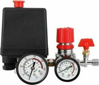 OEM V&aacute;lvula Presostato Para Compresor De Aire, Interruptor De Presi&oacute;n Para Compresor De Aire Con Regulador De Presi&oacute;n Y Man&oacute;metro
