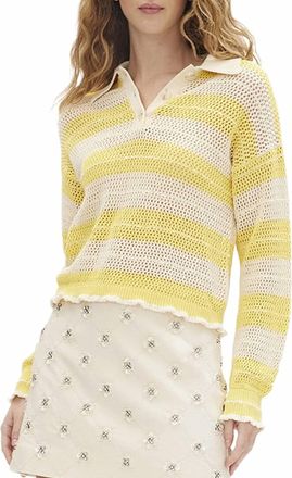 Tanya Taylor Quinn Sweater In Lemon
