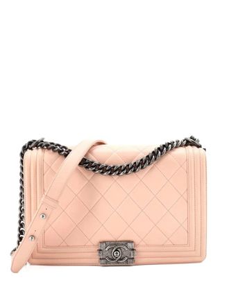 Chanel Boy Flap Bag Quilted Calfskin New Medium shoulder bag - Pink