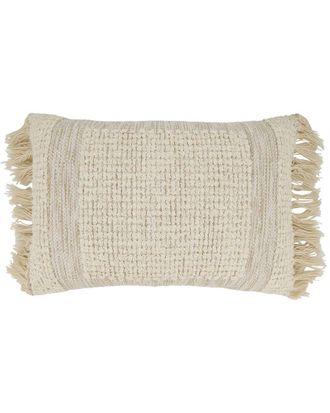 Saro Lifestyle Fringe Outdoor Down-Filled Pillow