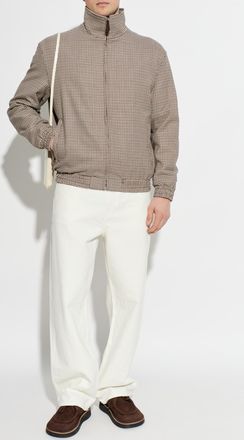 Etro Quilted Jacket With A Check Pattern, Mens, Brown