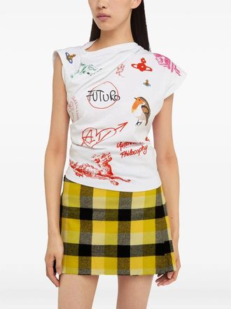 Vivienne Westwood Herbo Graphic-print Draped T-shirt