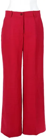 P.A.R.O.S.H. Red High Waist Wide-Leg Pants