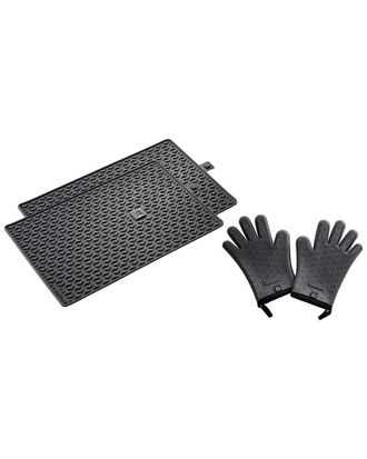 J.A. Henckels International Zwilling Bbq+ 3Pc Silicone Grill Mat & Gloves Set
