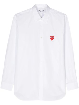 Comme Des Garçons Unisex Shirt Red Emblem Woven Clothing