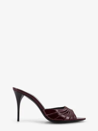 Saint Laurent Sandali Babylone 90 in pelle bordeaux - SAINT LAURENT - gender_Woman