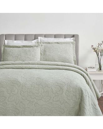Superior Hibiscus Medium Weight Matelasse Woven Bedspread Set