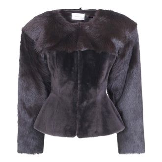 Magda Butrym Aw 26 Leather 03 Jacket - Jackets - Mujer - Marr&oacute;n - S