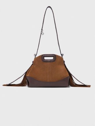 Maje Leather And Suede Miss M Mini Bag - Camel/brown - Maje