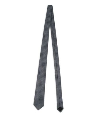 Gucci Horsebit jacquard silk tie - men - Silk - One Size - Red