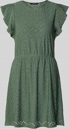 Vero Moda Tailliertes Sommerkleid mit Lochstickmuster Modell TASSA in Schilf, Gr&ouml;&szlig;e XL