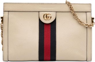 Gucci Pre-owned Gucci Small Calfskin Web Ophidia Chain Crossbody Ladies 719883 520981