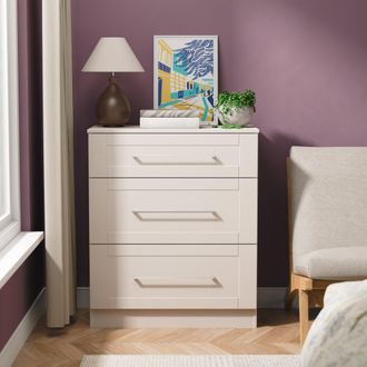 Welcome Furniture Malton Ready Assembled 3 Drawer Deep Chest in Kashmir Ash - Welcome Furniture | TJ Hughes