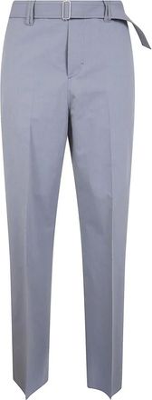 Lardini Pantaloni in twill di cotone con cintura - - Trousers - Uomo - Grigio - S
