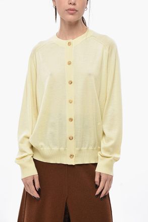 Bottega Veneta Cardigan Girocollo in Puro Cashmere Bottega Veneta