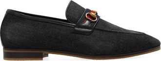Gucci Black Fabric Slip-On Mens Loafers