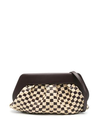 Themoirè Emera clutch bag - women - Recycled Polyurethane/Recycled Nylon - One Size - Brown