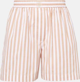 Brunello Cucinelli Bermuda in cotone e seta a righe