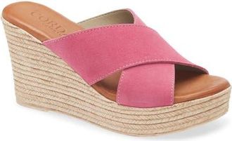 Cordani Braylin Espadrille Wedge Sandal in Fuschia Suede at Nordstrom, Size 8.5Us