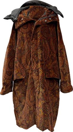 Etro Etro Pre-owned Womens paisley Printed Hooded Coat in Multicolor Velvet - Multicolour - Size IT 50 (Womens)