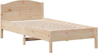vidaXL Estructura De Cama Sin Colch&oacute;n Madera Maciza Pino 75x190 Cm Vidaxl