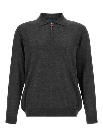 Kiton Wool polo shirt 14 microns