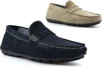 Generic Mens Suede Shoes Mens Rubber Sole Shoes Size 10 Suede Shoe Size 12 Slip On Shoe Moccasins Loafer Loafers Moccasin Casual Slip On Rubber Sole Sizes 7-1