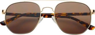 Freyrs Eyewear Austin Square Unixes Sunglasses in Gold /Brown at Nordstrom