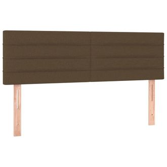 vidaXL Cabeceros 2 Unidades Tela Marr&oacute;n Oscuro 72x5x78/88 Cm Vidaxl