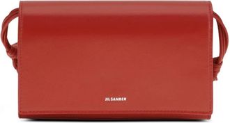 Jil Sander Tangle Small - Dames - Schoudertassen - Rood - ONE Size - Leer - Tassen