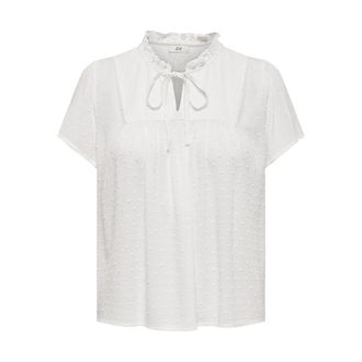 Jacqueline de Yong Soepele blouse, volantkraag te strikken