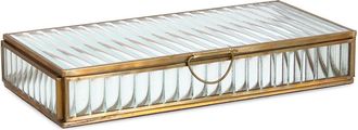 BIZZOTTO Tehri transparent gold stripe jewelry box 25x12.5