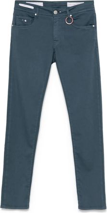 Sartoria Tramarossa Pantaloni con applicazione logo - Blu