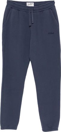 MC2 Saint Barth Bolt embroidered-logo trousers - Blue