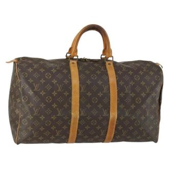 Louis Vuitton Pre-owned Weekend Bags, female, Brown, Size: ONE SIZE Pre-owned Canvas Weekend Bag
