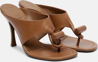 Loewe Toggle 90 leather thong sandals