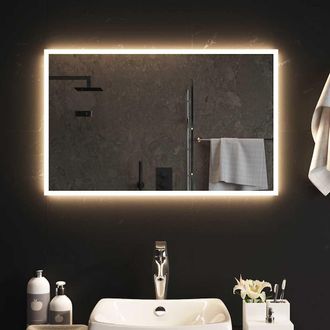 vidaXL Espejo De Ba&ntilde;o Con Led 80x50 Cm Vidaxl