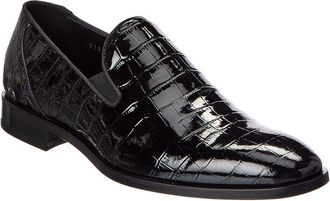 Antonio Maurizi Croc-Embossed Patent Loafer