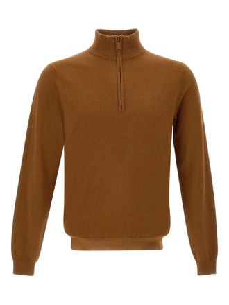 Sun 68 half-zip sweater - men - Wool/Cotton - XXXL - Brown