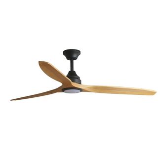 Netlighting Alo Large Black Wood DC Ceiling Fan Cct 6 Speed