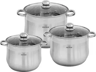 OEM Juego De 3 Ollas Para Catering De 5,5 X 7 Y 9 Litros, Marca Zilner Zl-7349