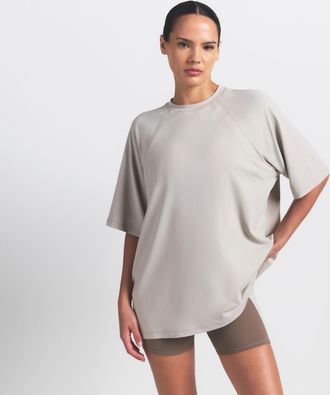 Nike Womens SKIMS Airy Oversized T-Shirt in Brown | TPTSH2742-STO