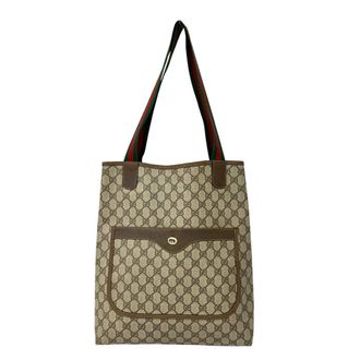 Gucci Brown Leather Pvc Shoulder Bag Tote Bag (Pre-Owned)