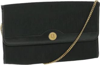 Dior Pre-owned Vintage Canvas Schoudertas - Dames - Vintage Clutch - Zwart - ONE Size - Vintage