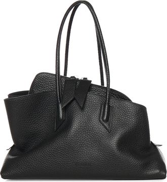 The Attico La Passeggiata Schoudertas - Dames - Schoudertassen - Zwart - ONE Size - Leer - Tassen