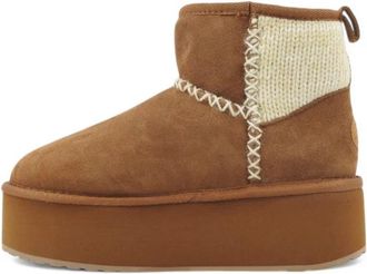Emu Stinger Knit Flatform - Dames - Winterlaarzen - Bruin - 39 EU - Wol - Schoenen