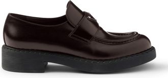 Prada BRUSHED LEATHER LOAFERS WITH LOGO - Prada - Man