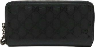 Gucci Black Gg Imprime Zip Wallet (Authentic Pre-Loved)