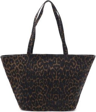 Adornia Leopard Print Large Tote Bag in Brown at Nordstrom Rack